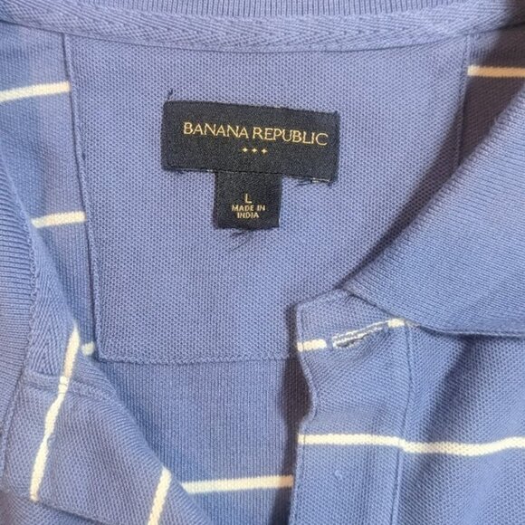 Banana Republic  Men's Striped Polo Size Large - Picture 4 of 6